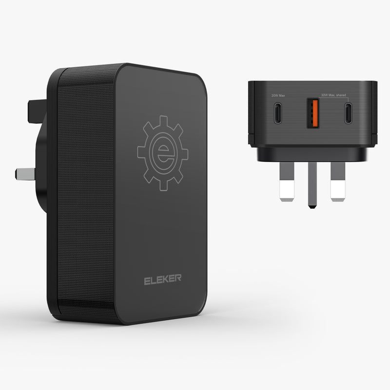 50W UK Standard Fast-charging Charger with Type C+A+C Ports