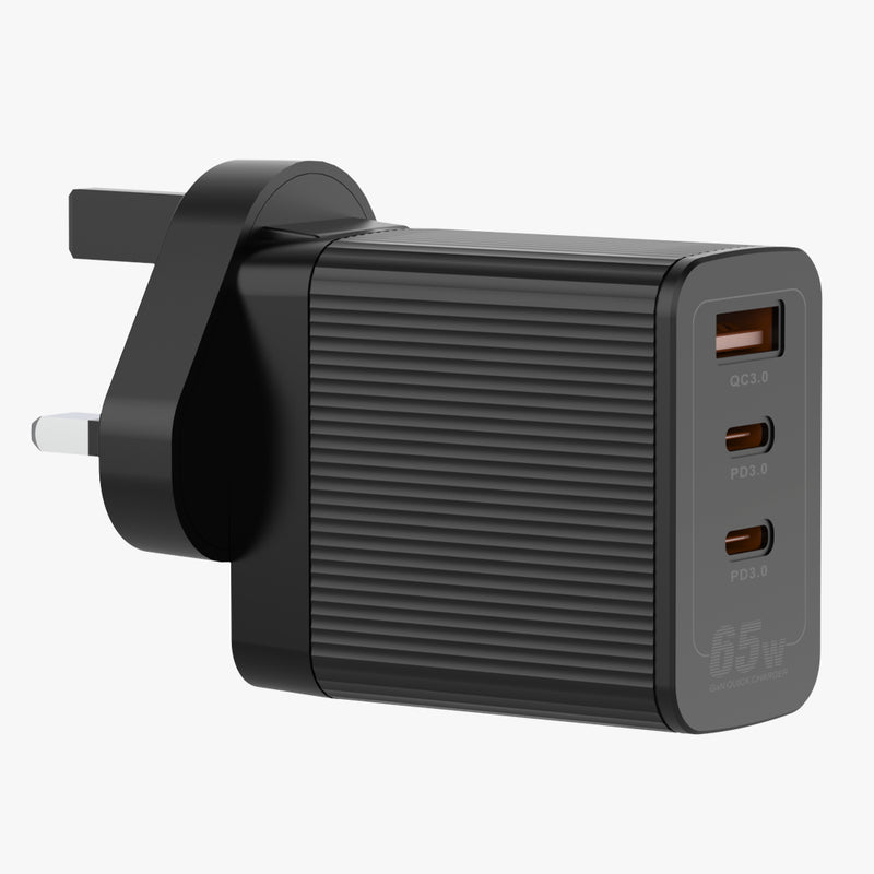 65W Output Travel Charger British Standard Fast-charging with Type C A Ports