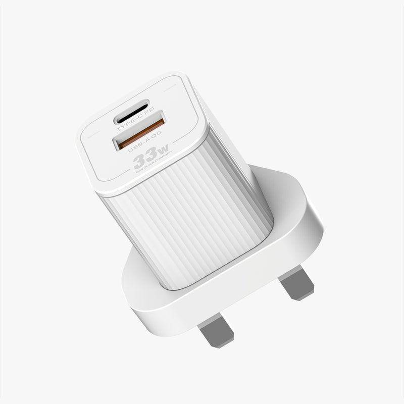 33W Output British Standard Fast-charging Charger with Type C A Ports