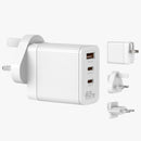 65W Output Travel Charger British Standard Fast-charging with Type C A Ports