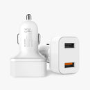 30W 2 USB A Port Car Charger with QC Fast-charging