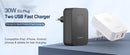 30W Output EU Standard Fast-charging Charger Type A, C Port