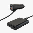 54W 5 USB Port at Front and Rear Car with PD&QC Fast Charge