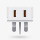 QC 18W Output British Standard Dual Charger Type A, A Port