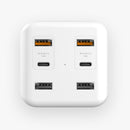 48W 6-Port Travel Charger with Type C, A Port