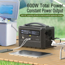 576Wh 600W LiFePo4 Portable Battery Portable Power Station UK Socket 後備電源 太陽能電池 (220V) Eleker