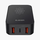 38W EU Standard Fast-charging Charger with Type A+C+A Ports