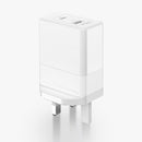 38W 2 Port Fast-charging Charger Type C+A, British Standard Plug