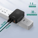 38W UK Standard Fast-charging Charger with Type A+C+A Ports
