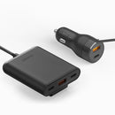 100W 5 USB Port at Front and Rear Car Charger with PD&QC Fast Charge