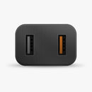 30W 2 USB A Port Car Charger with QC Fast-charging