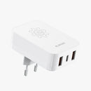 38W EU Standard Fast-charging Charger with Type A+C+A Ports