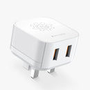 QC 18W Output British Standard Dual Charger Type A, A Port