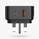 30W Output British Standard Fast-charging Charger Type A, C Port