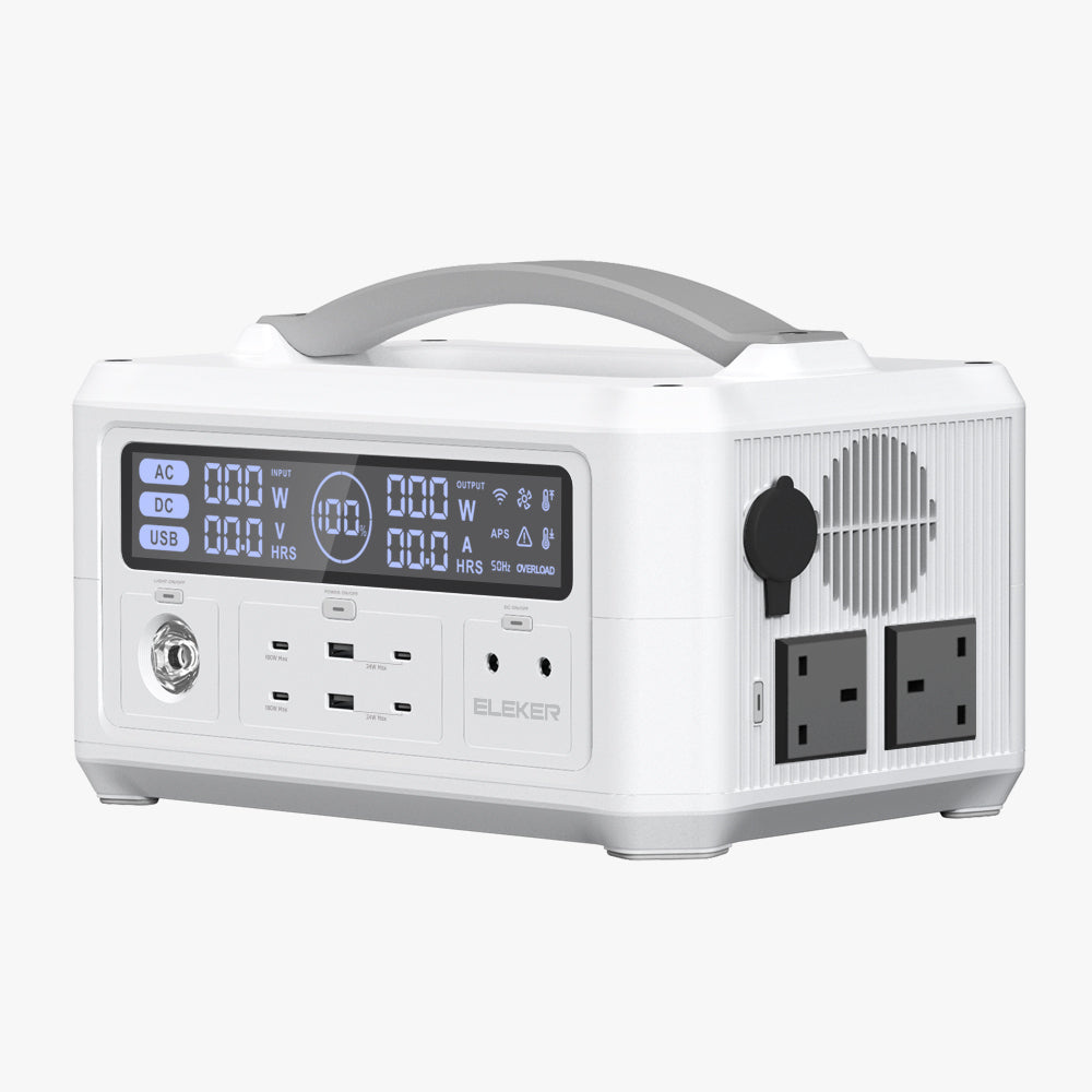 Eleker 360Wh 600W Portable Power Station Solar Generator UK Socket
