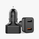 30W 2 USB A Port Car Charger with QC Fast-charging